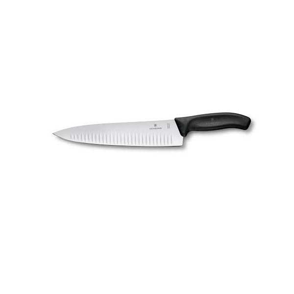 CHEF'S KNIFE WITH GROOVED PLASTIC HANDLE