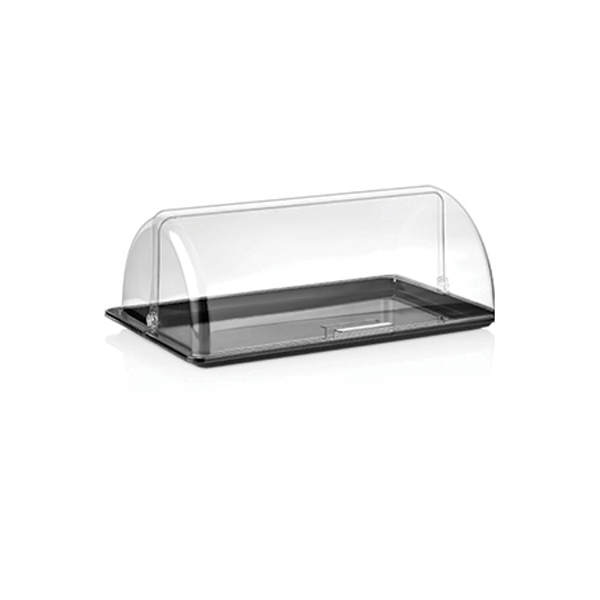 ROLL TOP COVER & TRAY 1/1 PC TRANSPARENT