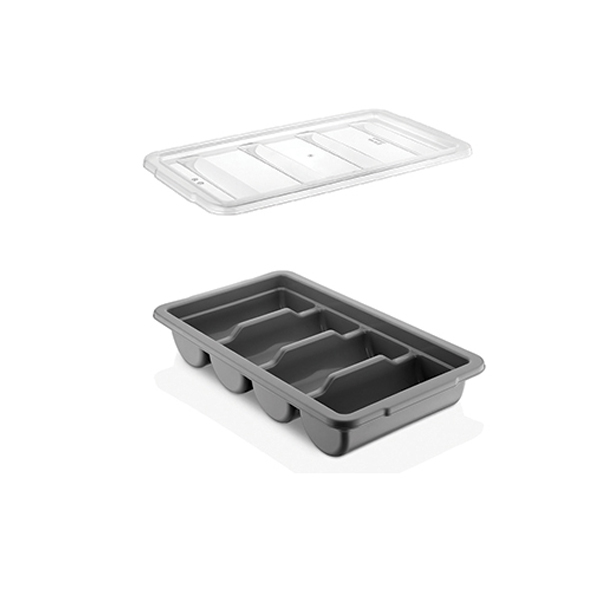 ΚΟΥΤΑΛΟΘΗΚΗ 4 ΘΕΣΕΩΝ & ΚΑΠΑΚΙ PC ΜΑΥΡΗ-ΓΚΡΙ