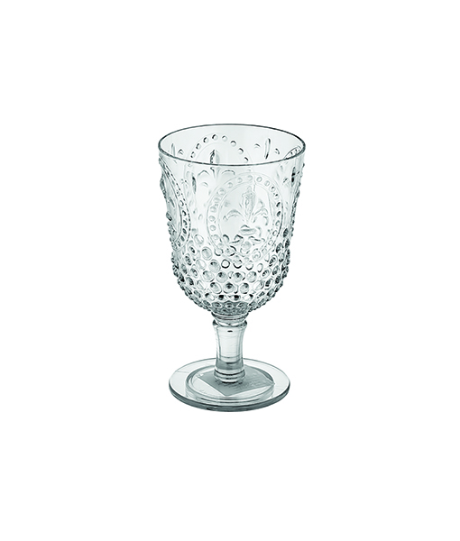 TRANSPARENT GLASS WITH BAROK FOOT