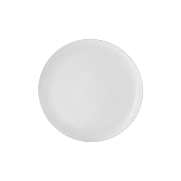WHITE MATTE ROUND PLATE MONACO