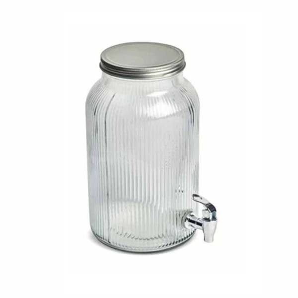 GLASS JAR WITH VASE