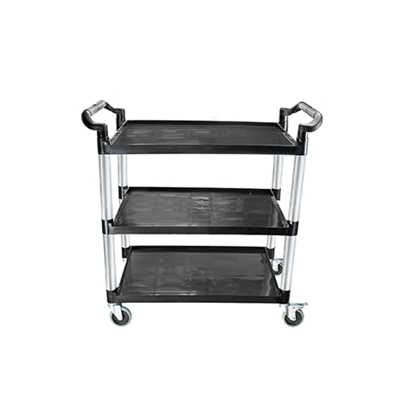 TROLLEY 3FLOOR PLASTIC BLACK